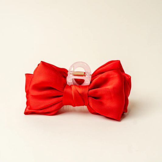 SATIN BOW CLAW CLIP