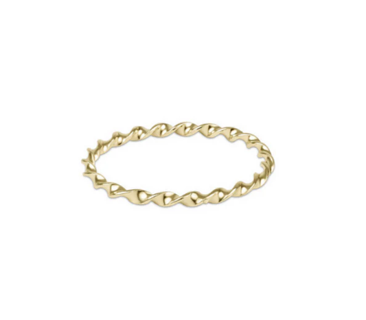 CLASSIC GOLD TWISTED THIN BAND RING