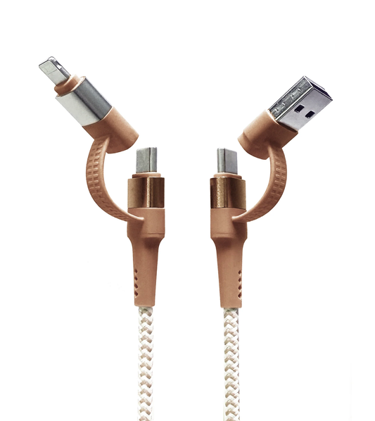 TWO FACED 6 FOOT WOVEN CHARGING CORD