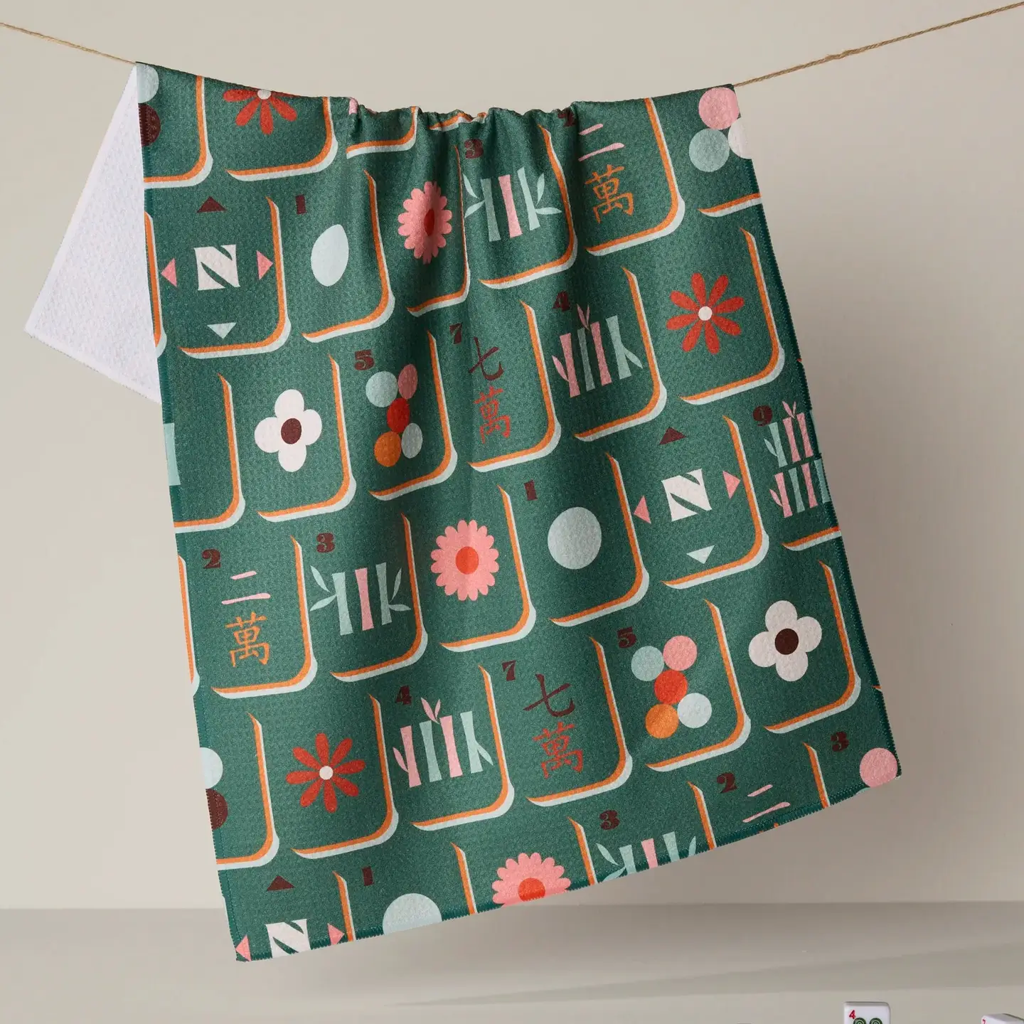 GEOMETRY TEA TOWEL - MAHJONG