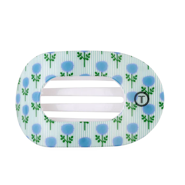 TELETIES FLAT ROUND HAIR CLIP - BLUE MARIGOLD