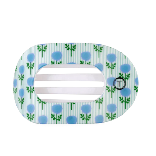 TELETIES FLAT ROUND HAIR CLIP - BLUE MARIGOLD