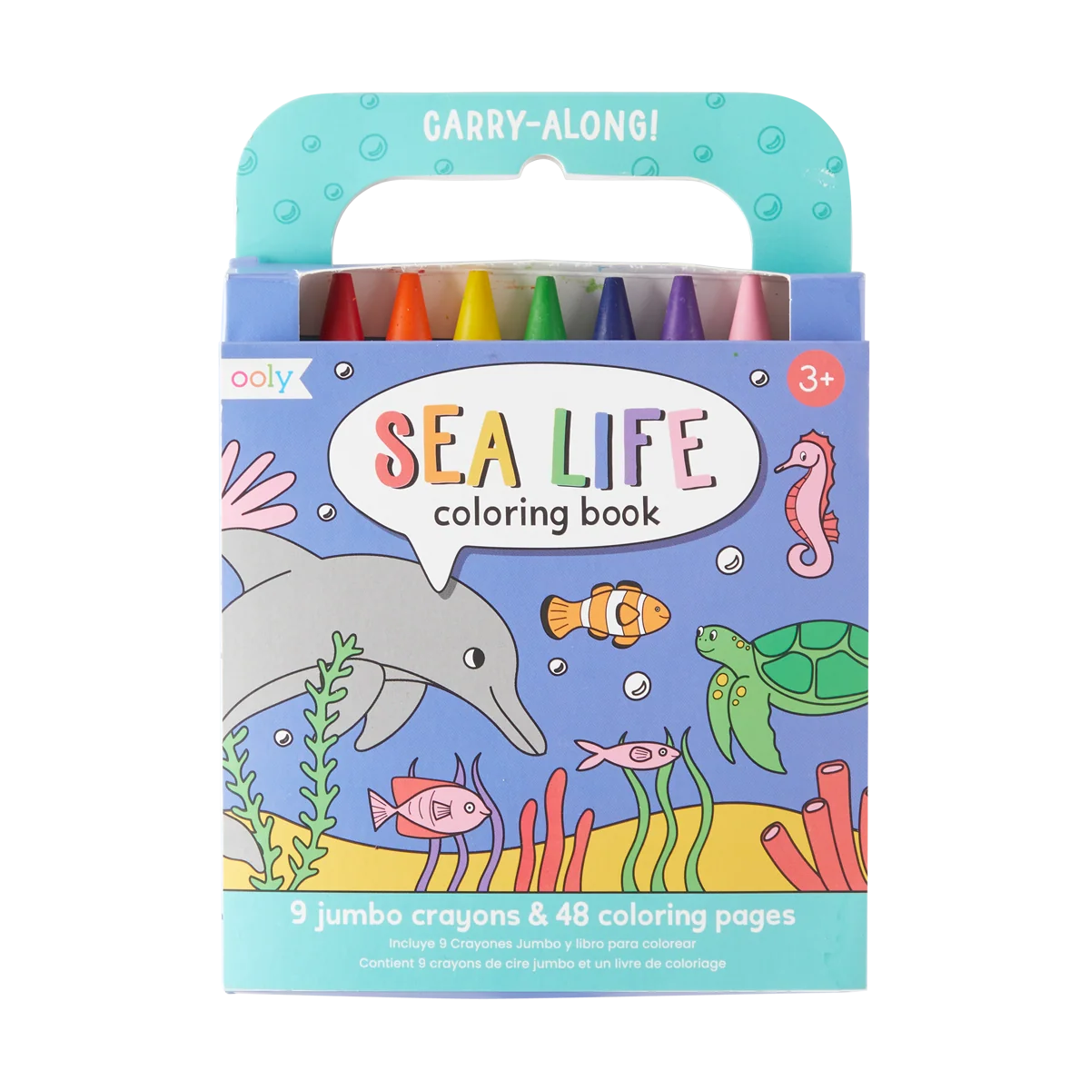 CARRY ALONG COLORING BOOK SET - SEA LIFE
