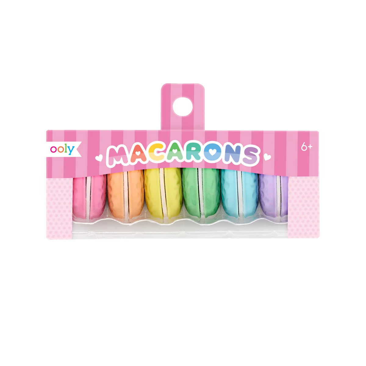 MACARONS VANILLA SCENTED PUZZLE ERASERS - SET OF 6