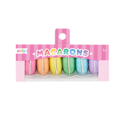MACARONS VANILLA SCENTED PUZZLE ERASERS - SET OF 6