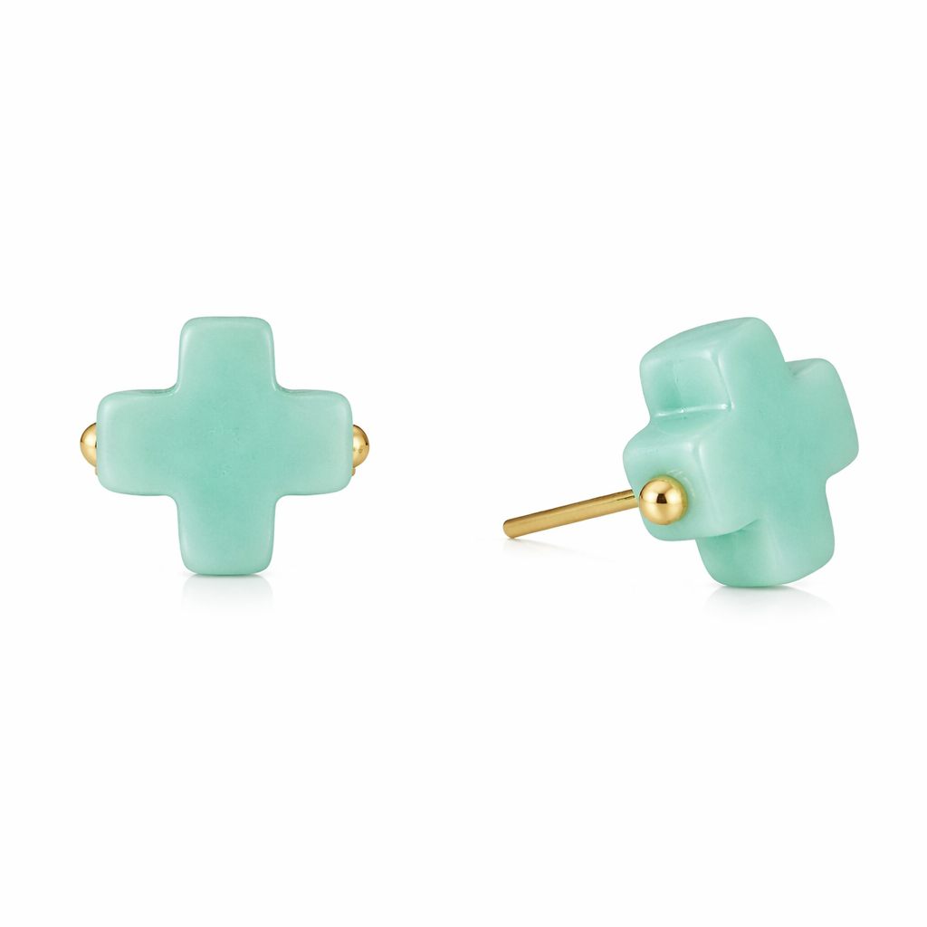 SIGNATURE CROSS STUD -MINT
