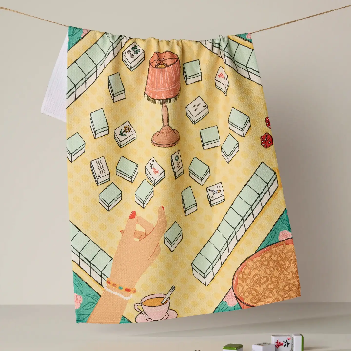 GEOMETRY TEA TOWEL - MAHJONG