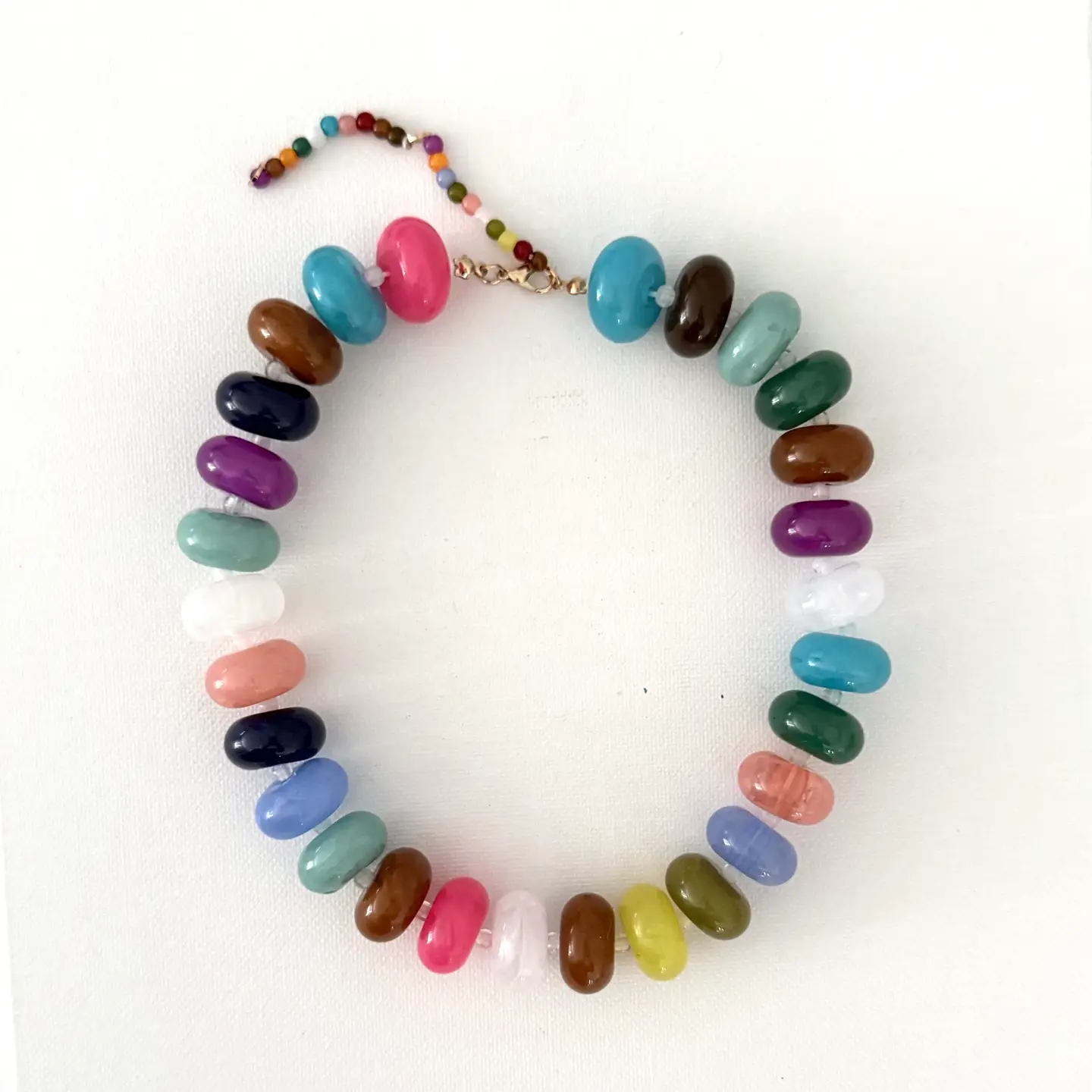 OVERSIZED RONDELLE BEADED NECKLACE