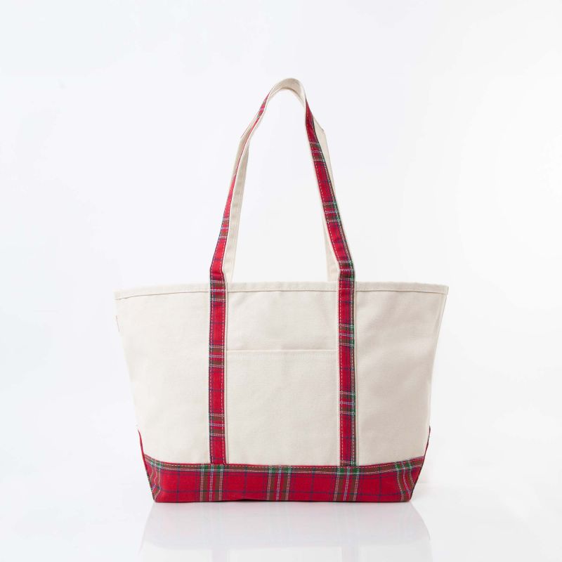 PLAID CLASSIC TOTE - LARGE