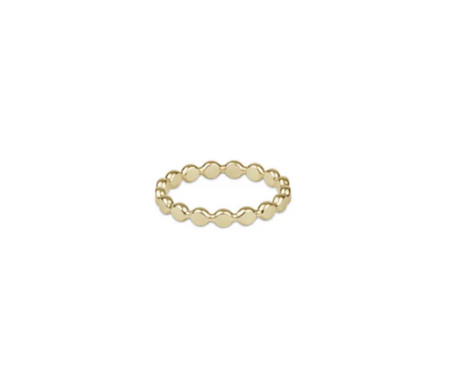 CLASSIC GOLD 2.5 MM BEADED DISC RING