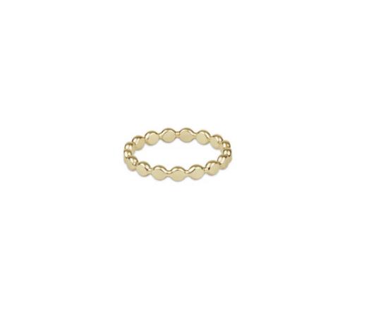 CLASSIC GOLD 2.5 MM BEADED DISC RING