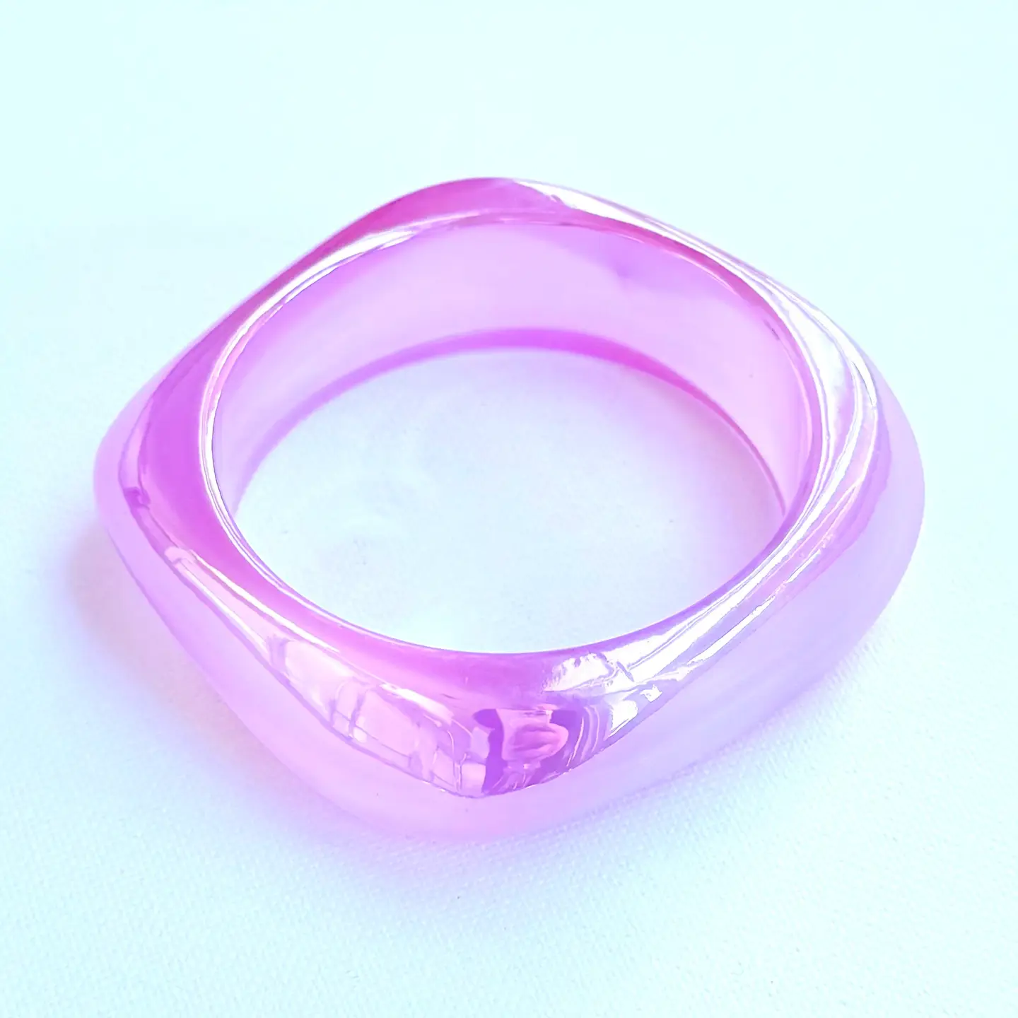 SUMMER COLORFUL GEOMETRIC ACRYLIC BANGLE