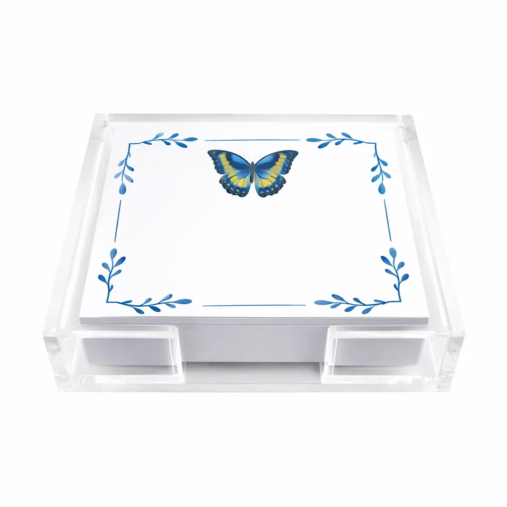 NOTEPAD IN ACRYLIC HOLDER