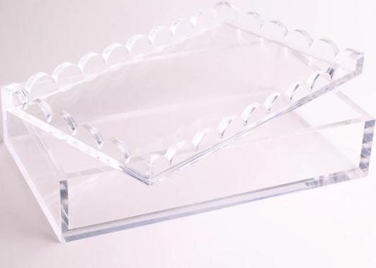 MISS MAHJONG - SCALLOPED ACRYLIC BOX