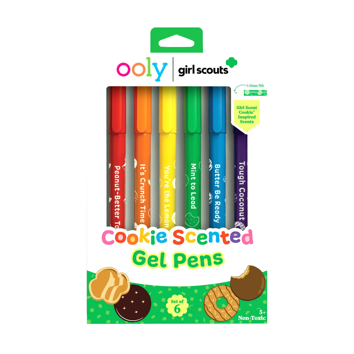 GIRLS SCOUTS COOKIE SCENTED GEL PENS SET OF 6