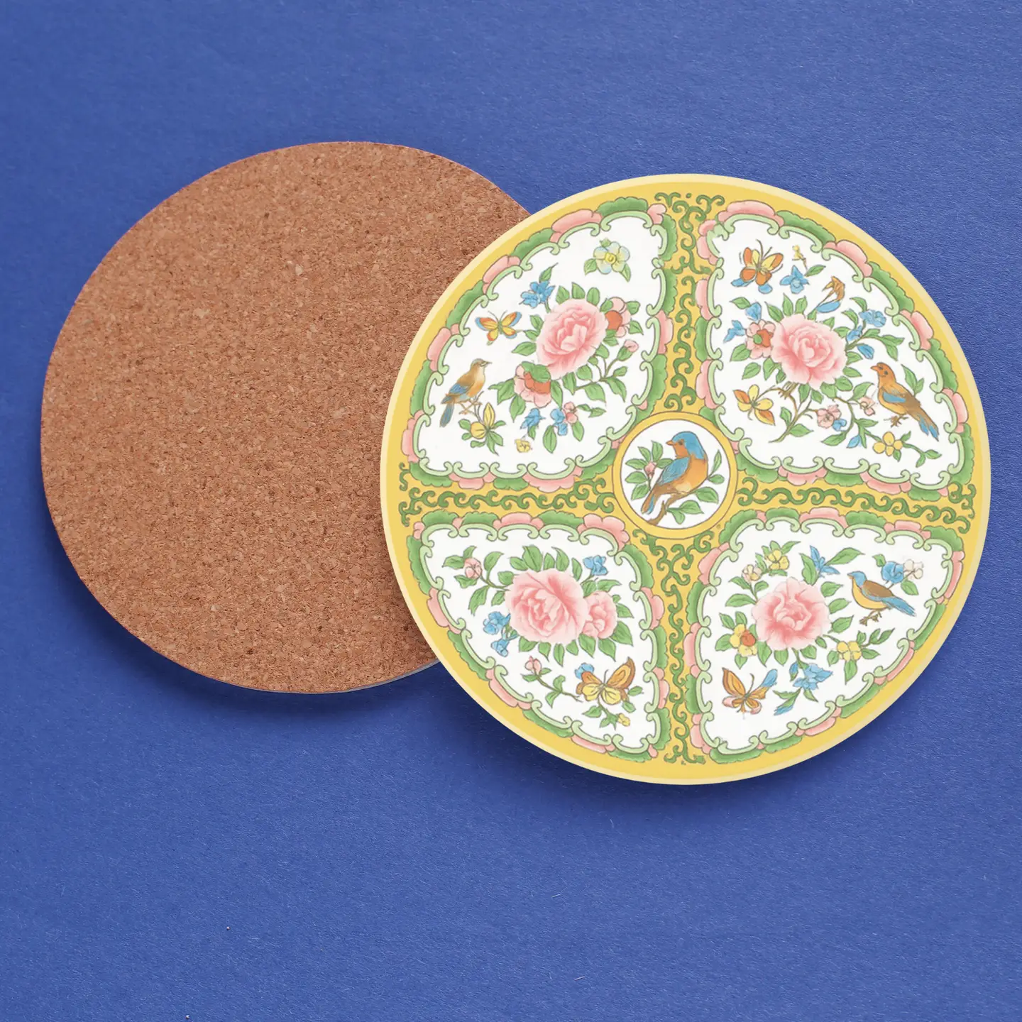 ANTIQUE CHINA PATTERN INSPIRED COASTERS - SET OF 8