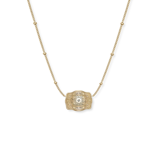 ULTRA MINI BELT BUCKLE NECKLACE - AMELIA ROSE