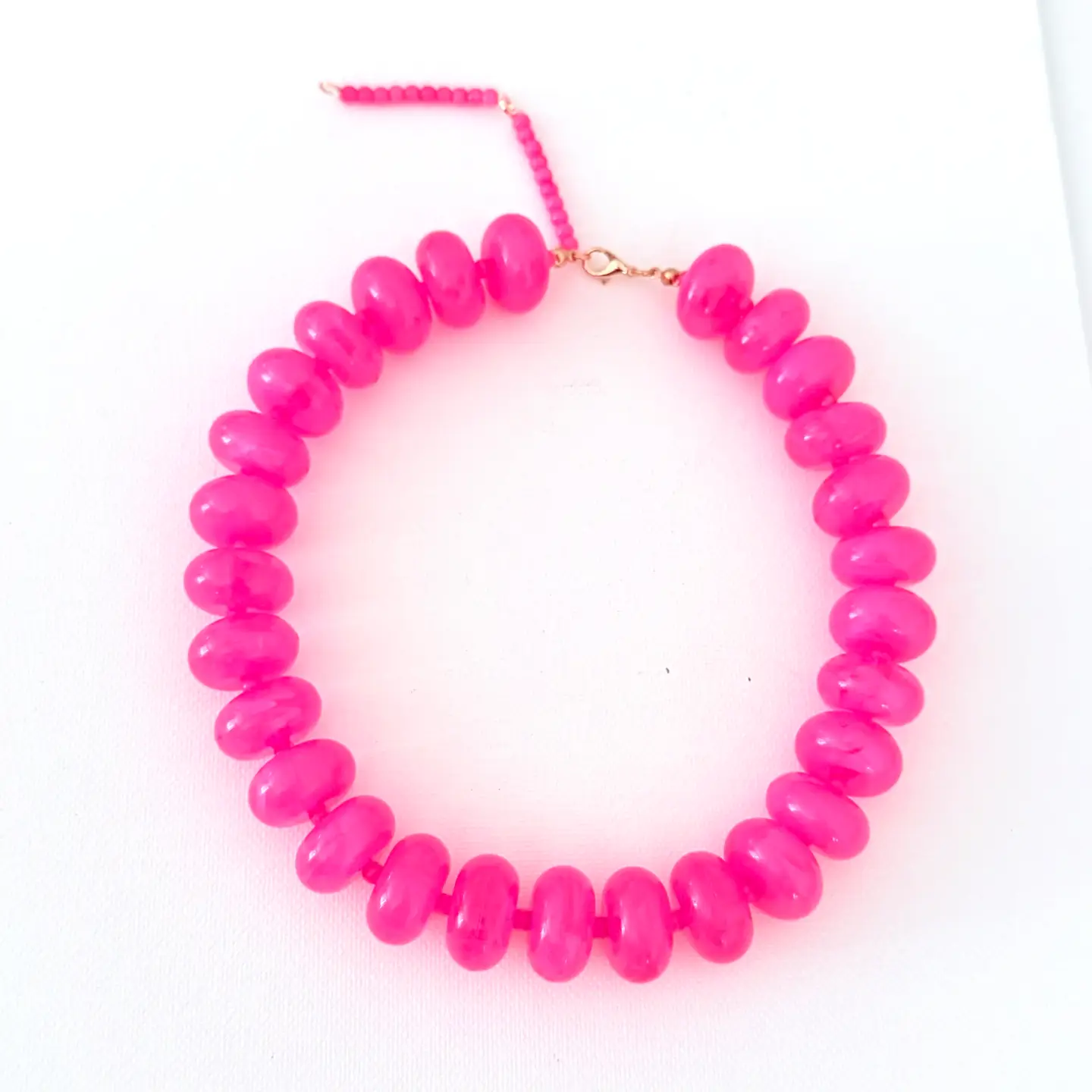 OVERSIZED RONDELLE BEADED NECKLACE