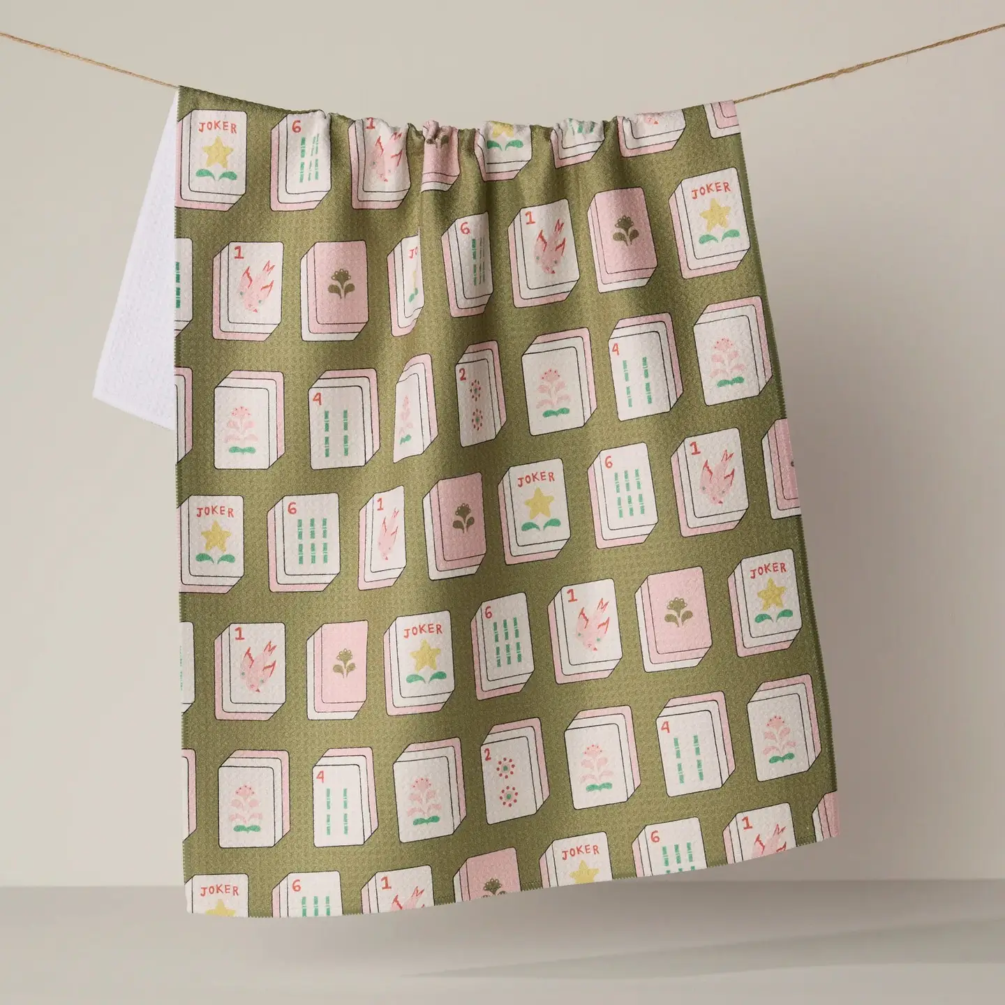 GEOMETRY TEA TOWEL - MAHJONG