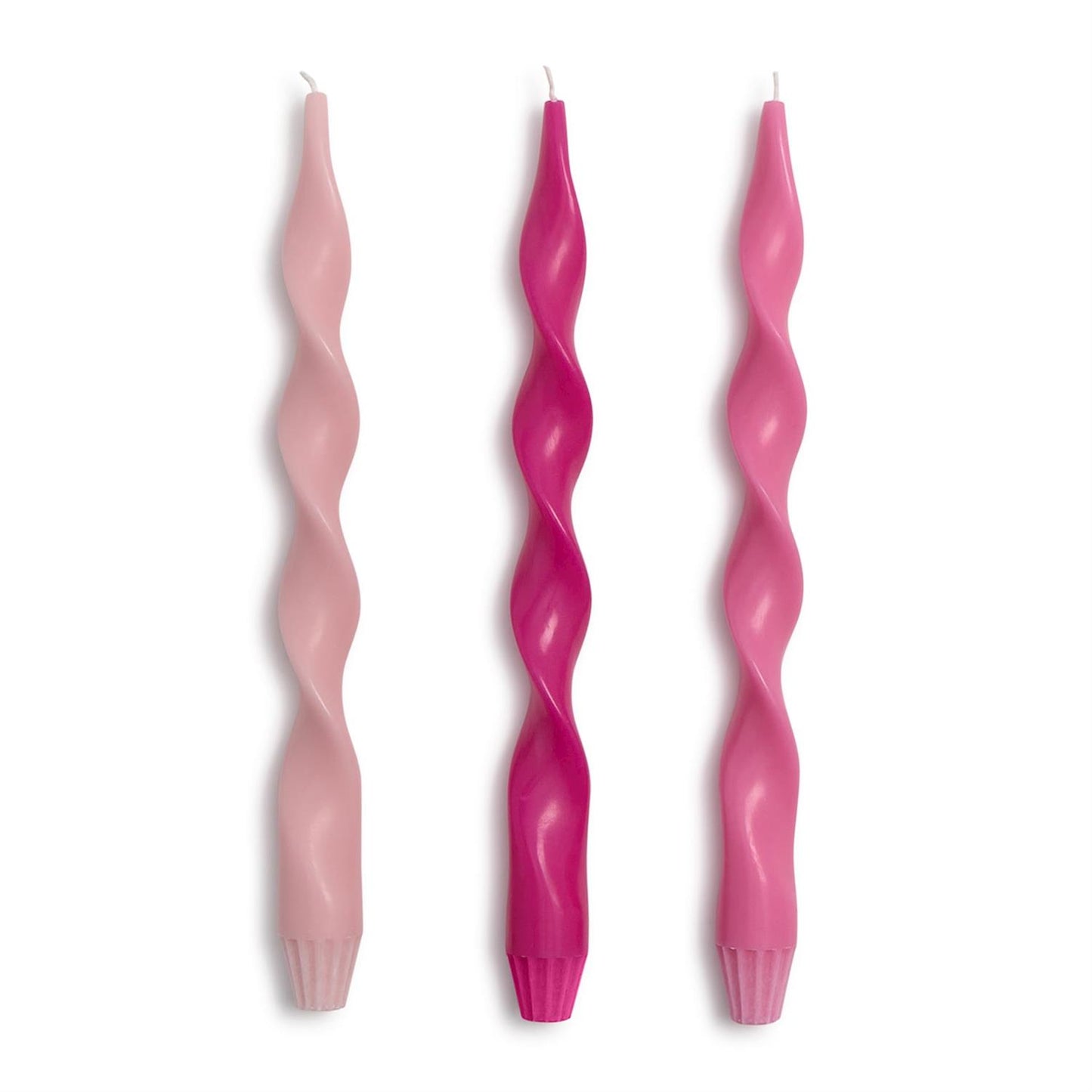 TWIST & GLOW 12" TWIST TAPER CANDLES - SET OF 3
