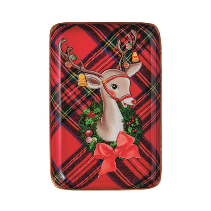 CHRISTMAS TARTAN TIDBIT TRAY