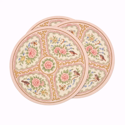 ANTIQUE CHINA PATTERN INSPIRED COASTERS - SET OF 8
