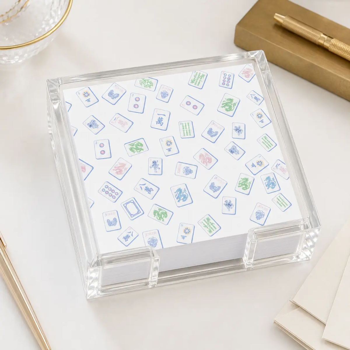 NOTEPAD IN ACRYLIC HOLDER