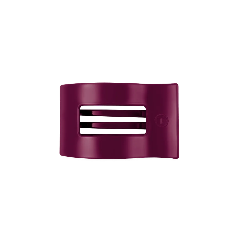 TELETIES FLAT RECTANGLE HAIR CLIP - MULBERRY