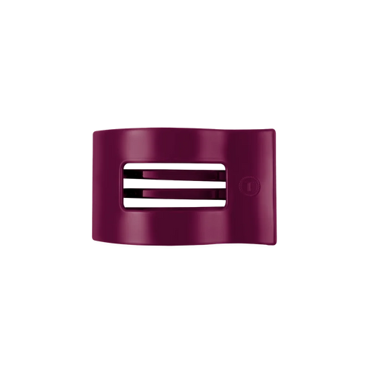 TELETIES FLAT RECTANGLE HAIR CLIP - MULBERRY