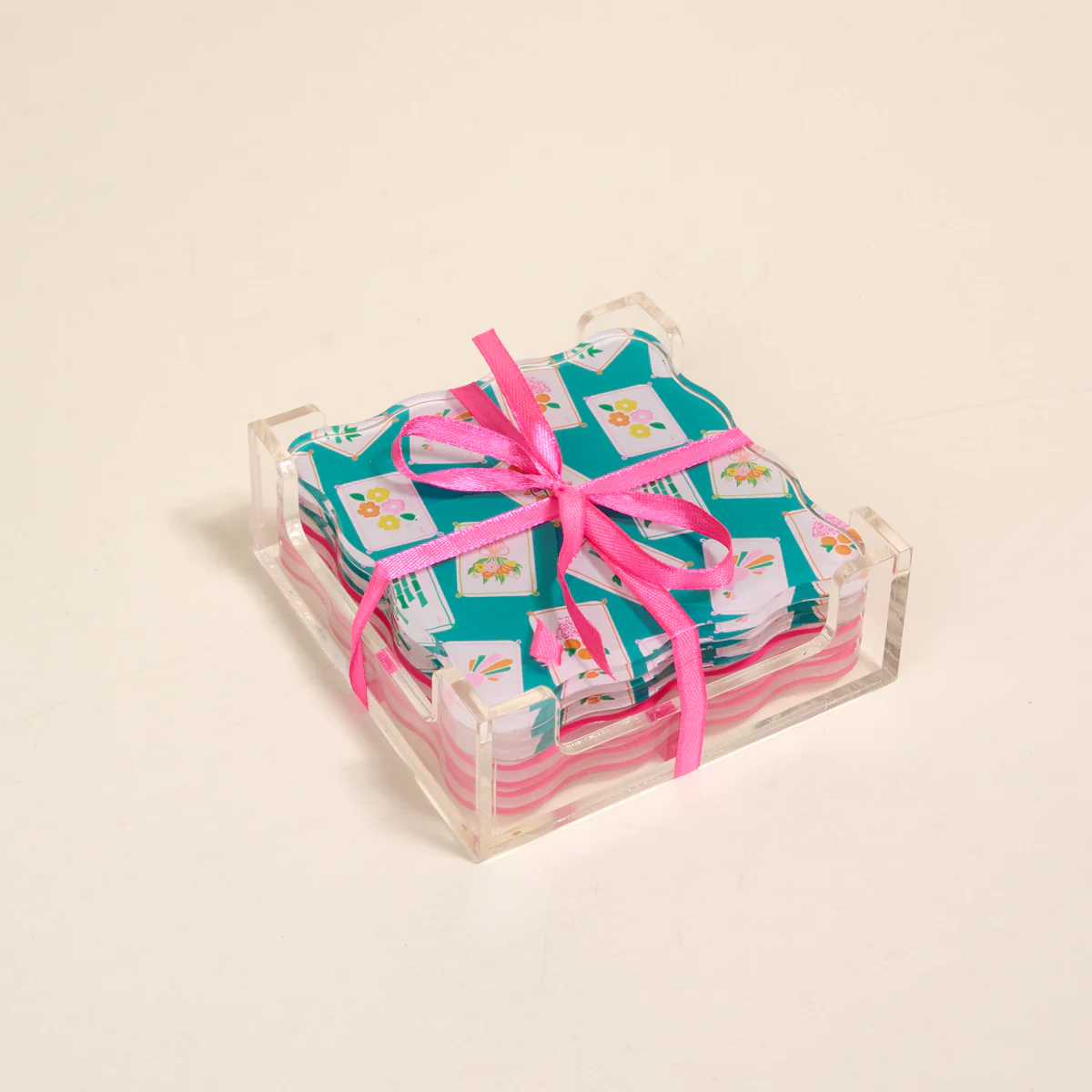TABLE TALK ACRYLIC COASTER SET