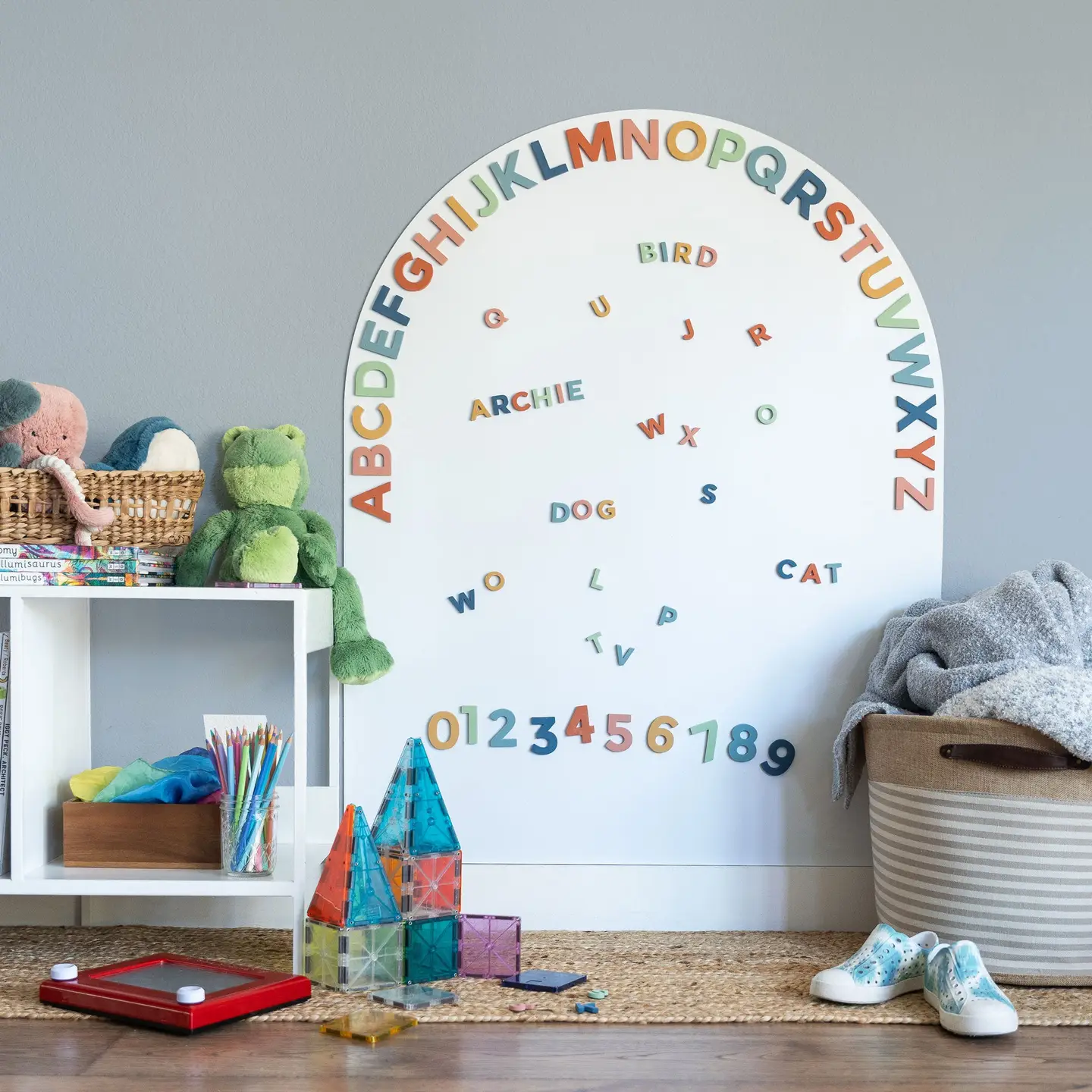 WHITE MAGNETIC ARCH WALL DECAL