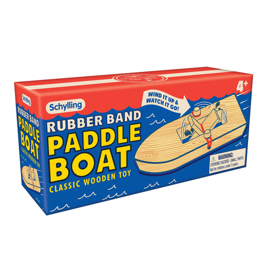 WOODEN PADDLE BOAT - RUBBER BAND