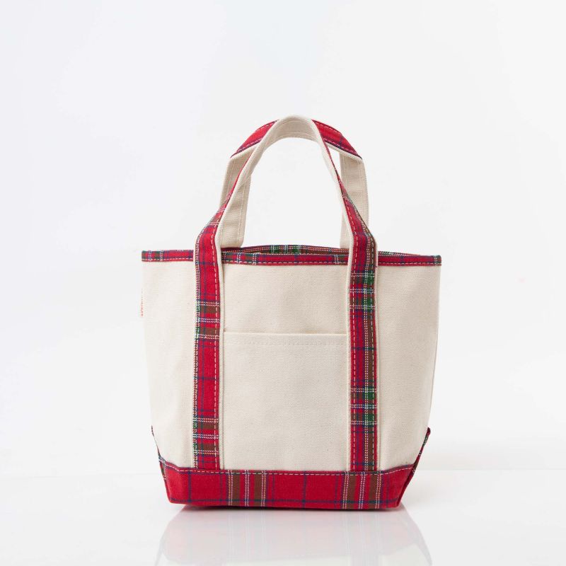 PLAID HANDY OPEN TOP TOTE