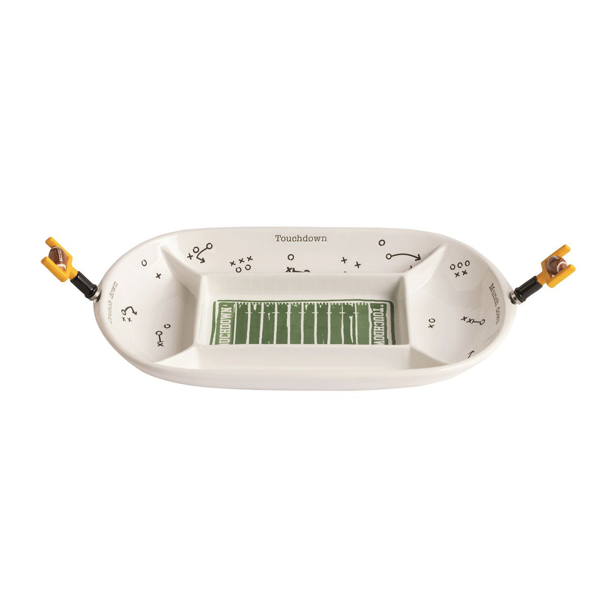 DIVIDED FOOTBALL FIELD PLATTER