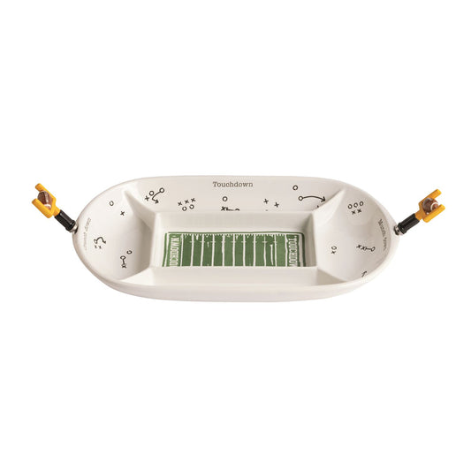 DIVIDED FOOTBALL FIELD PLATTER