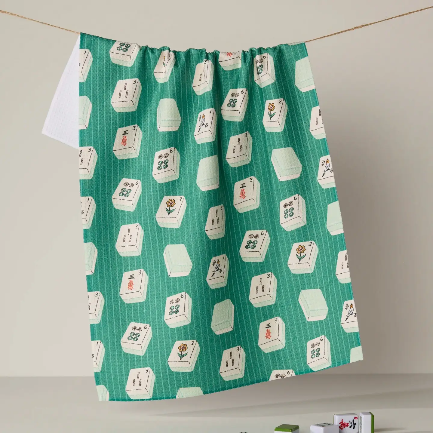GEOMETRY TEA TOWEL - MAHJONG