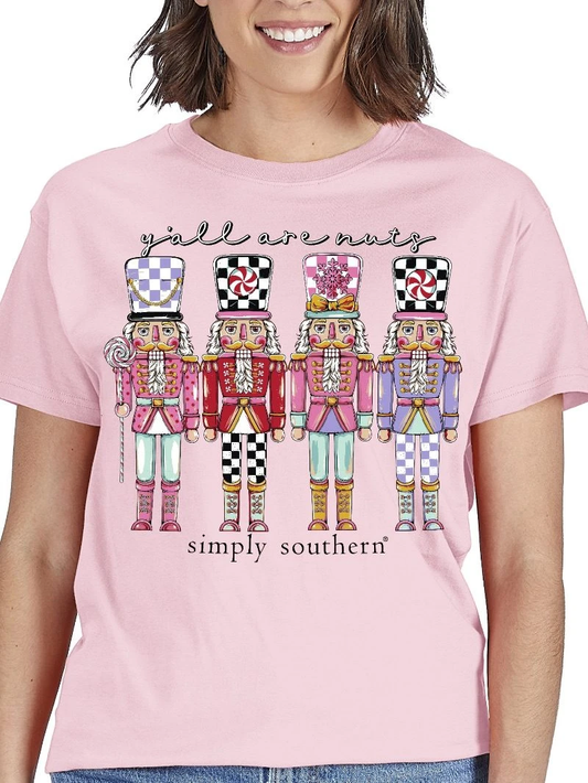 Y'ALL ARE NUTS PEONY SHORT SLEEVE TEE