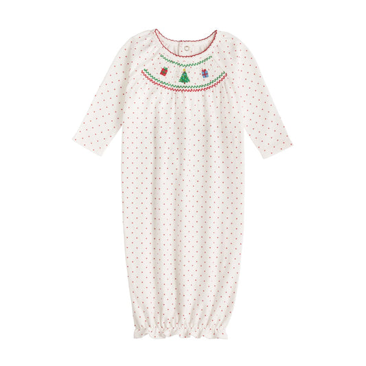 CHRISTMAS SMOCKED GOWN