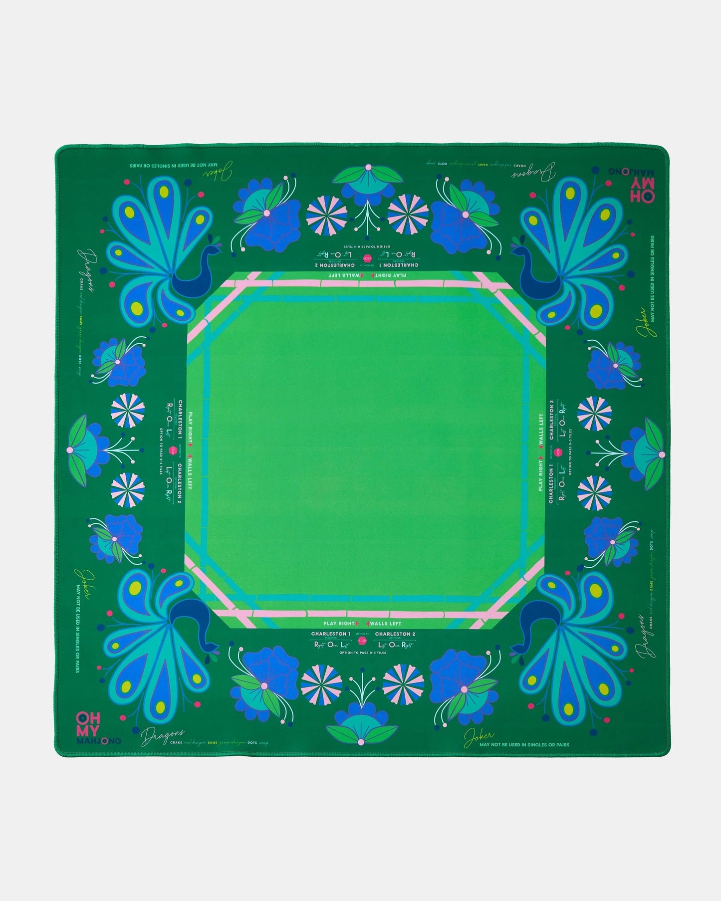 OH MY MAHJONG BIRDIE GREEN MAT IN TUBE