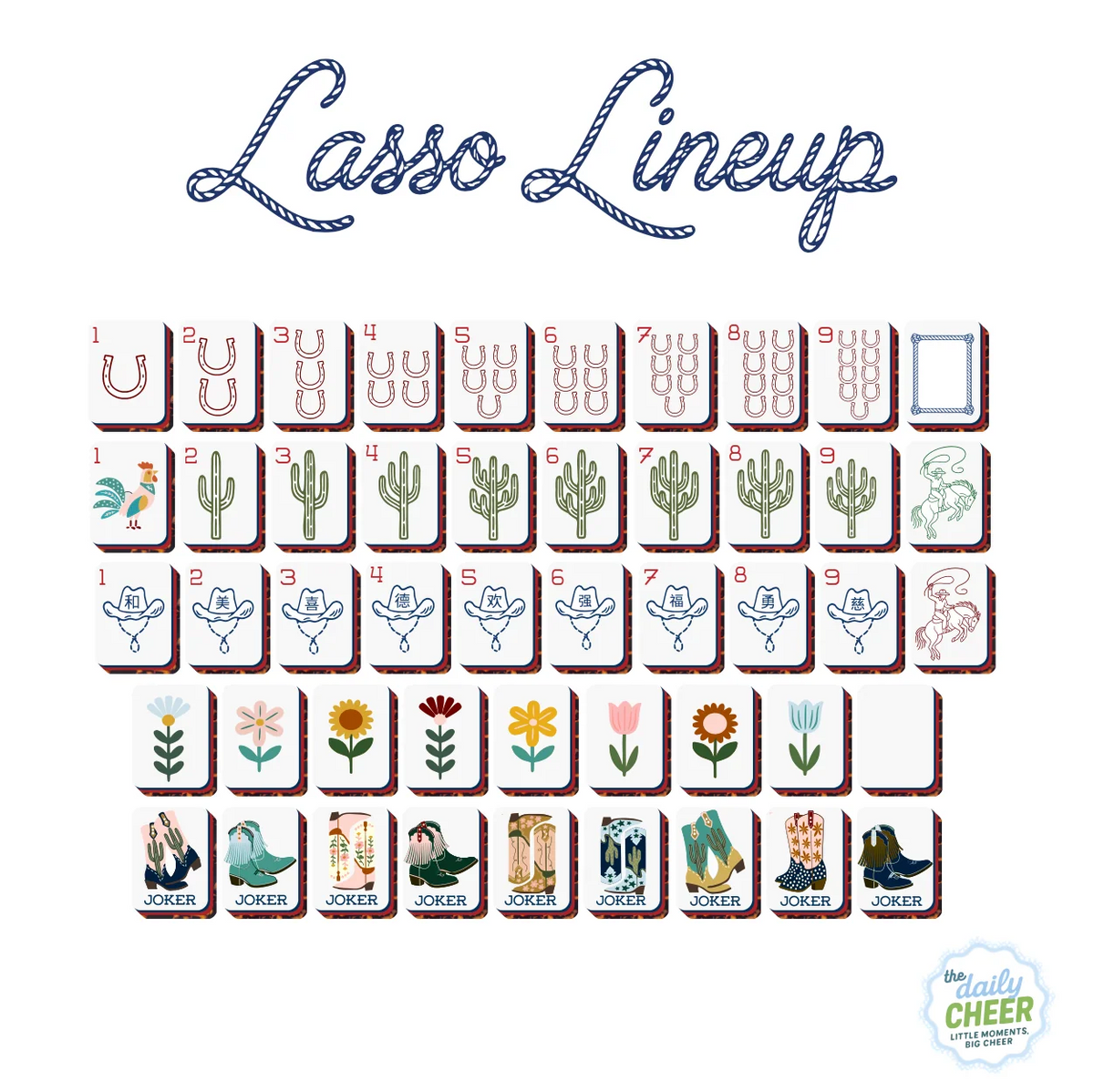 THE LASSO LINEUP MAHJONG TILES