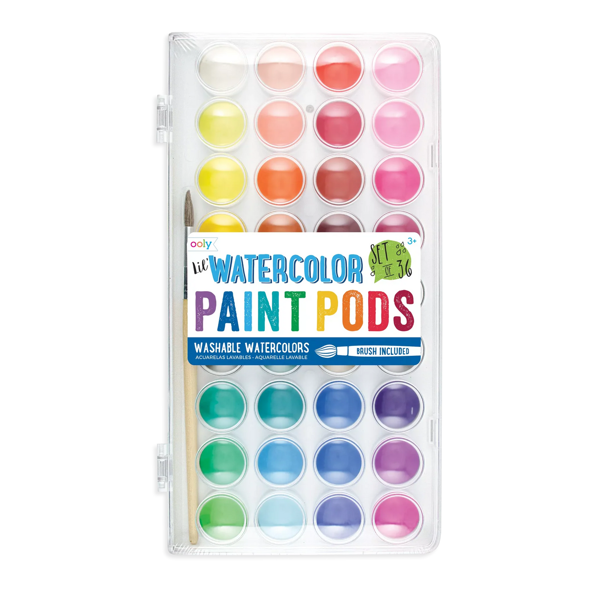 LIL WATERCOLOR PAINT PODS - 37 PC SET