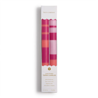 MULTI LAYER 10" TAPER CANDLES - SET OF 2