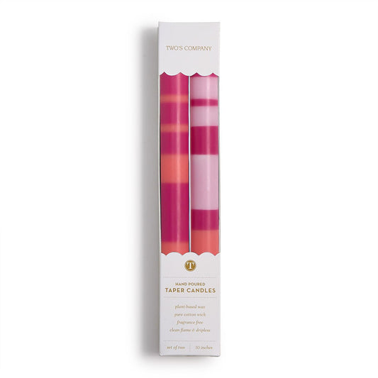 MULTI LAYER 10" TAPER CANDLES - SET OF 2