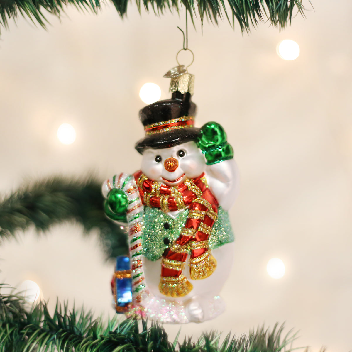 OWC ORNAMENT - CANDY CANE SNOWMAN