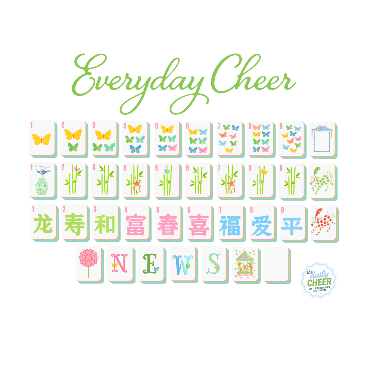 THE EVERYDAY CHEER MAHJONG TILES