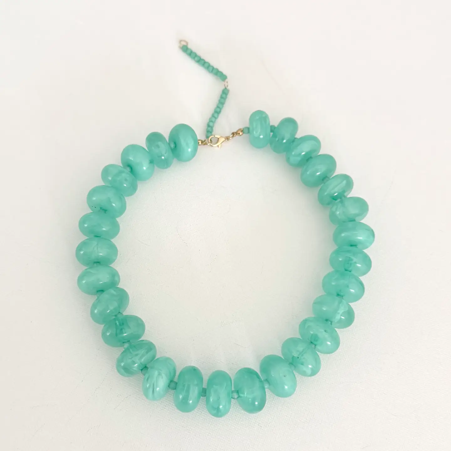 OVERSIZED RONDELLE BEADED NECKLACE