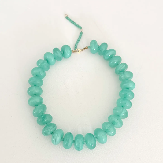 OVERSIZED RONDELLE BEADED NECKLACE
