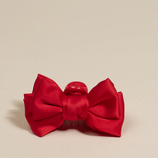 MINI SATIN BOW CLAW CLIP