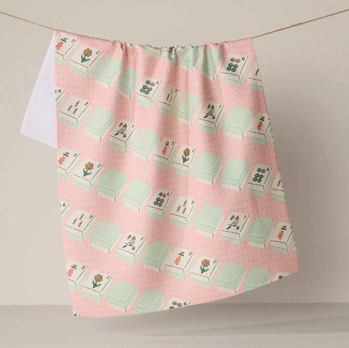 GEOMETRY TEA TOWEL - MAHJONG