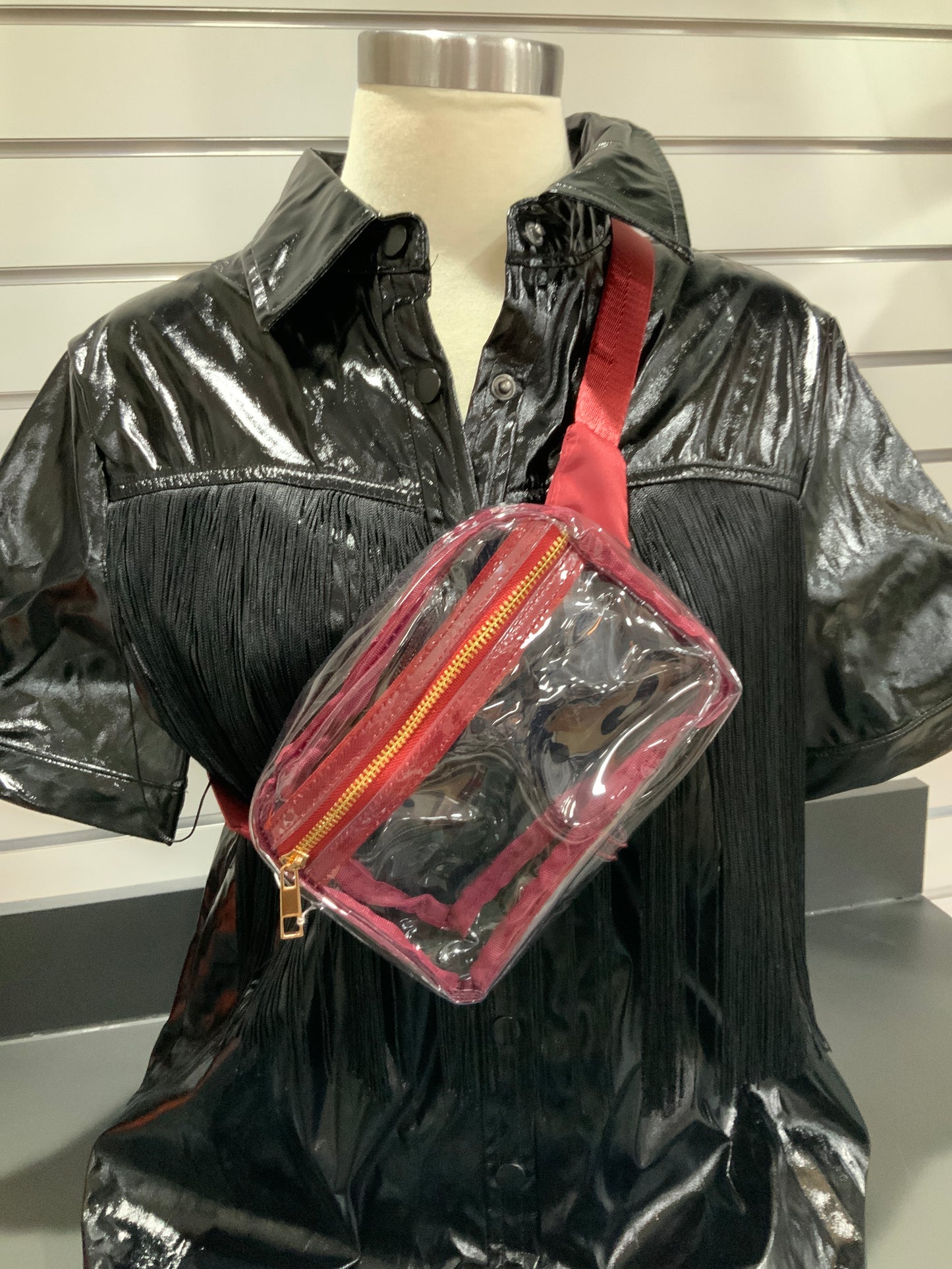 Clear & Crimson Bum Bag